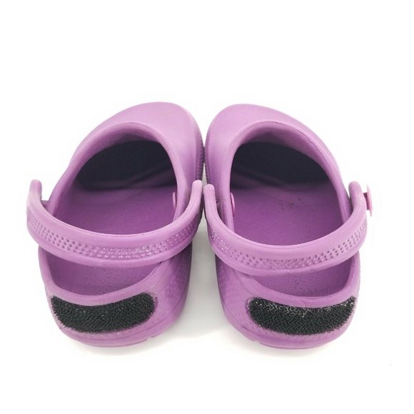 B53 Crocs Kids Purple Closed Toe Comfort Slip On Clog Casual Shoe Size US 6-7 - Picture 4 of 6
